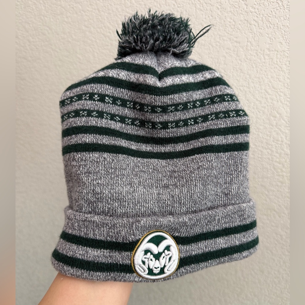 Captivating Headwear Colorado State Rams Gray and Green Unisex Adult Beanie